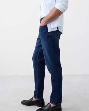 Banana Republic Travel Jean Athletic Tapered Fit Jeans Men’s 36x30 Dark Wash